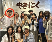 學生會活動合照,紅圈處為本人